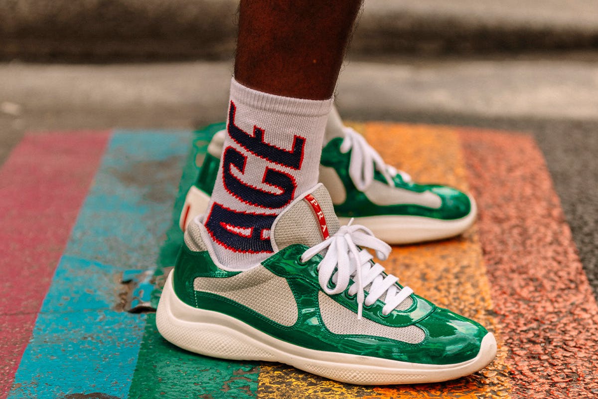 prada americas cup sneakers high top